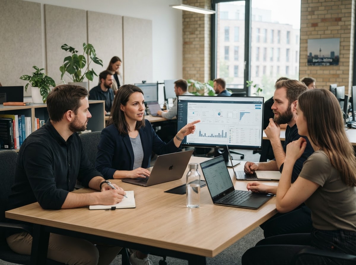 Osvra Pevik Team bei der Überprüfung von Analysemodellen